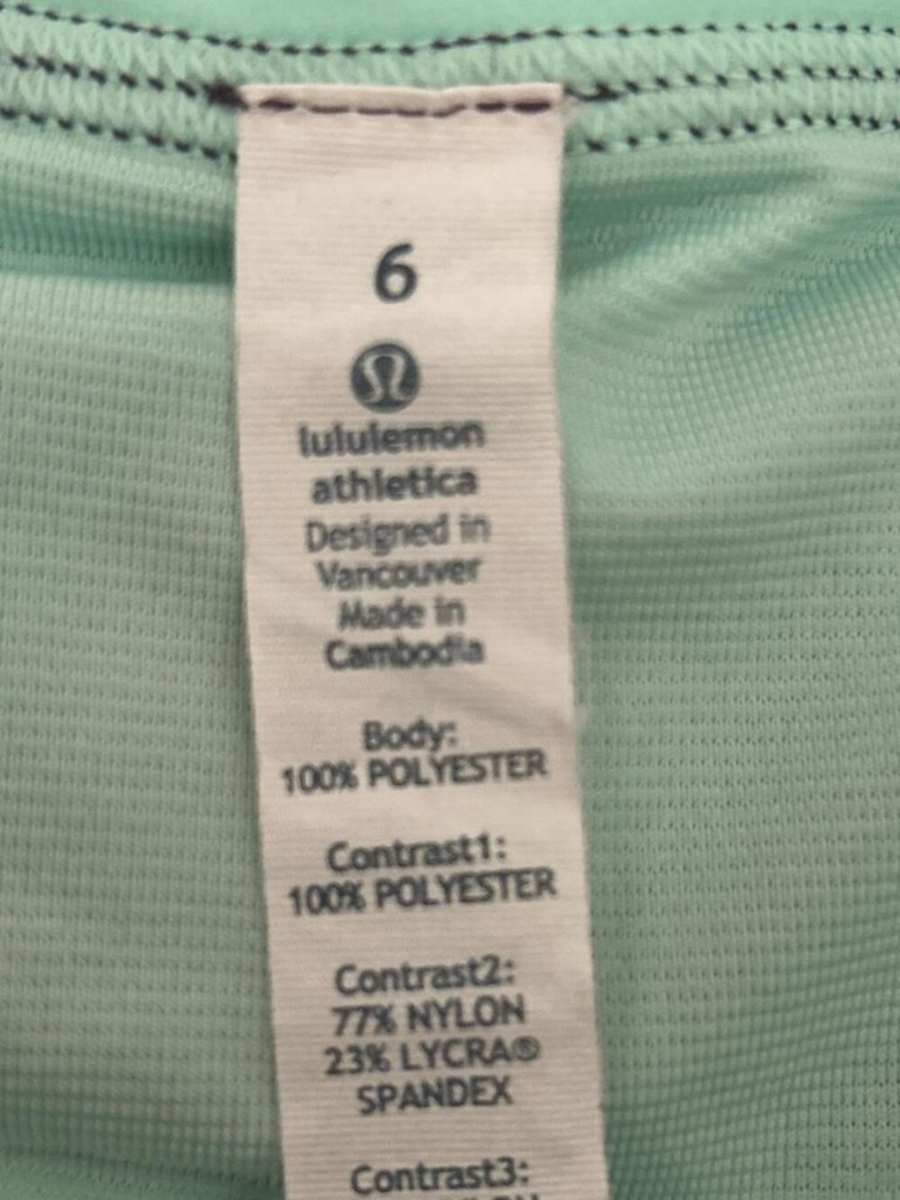 Colorful Lululemon Plaid Shorts - women's size 6 - Picture 3 of 3